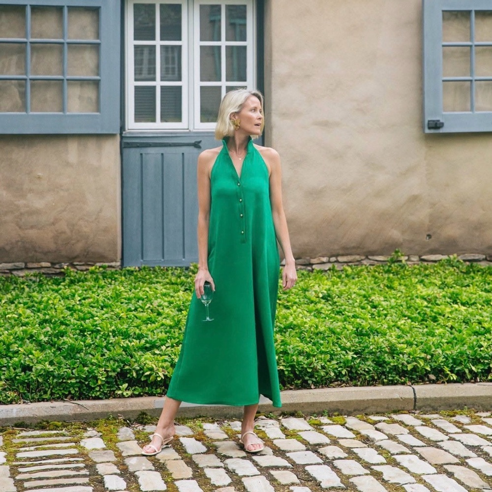 Tuckernuck Emerald Green Halter Maxi Dress Jagger